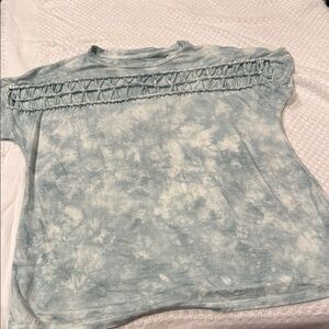 American Eagle Outfitters Blue Tie-Dye Top